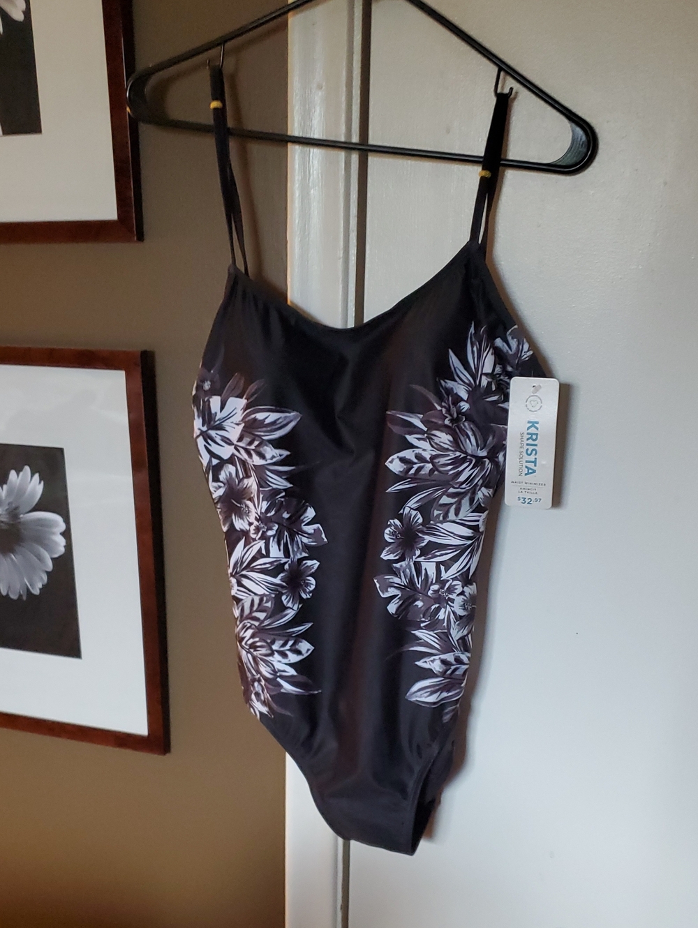 Krista Black Floral-Print One-Piece Swimsuit